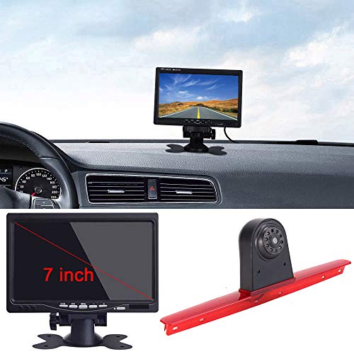 Wasserdicht Einparkkamera Einparkhilfe Farbkamera Bremsleuchte Kamera Bremslicht Rückfahrkamera+7" TFT LCD Monitor Ersatz für VW T5 Bus Transporter Caravelle 2003-2015 Bj von Kalakus