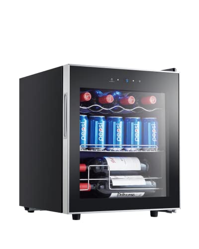 Kalamera Getränkekühlschrank, mini kühlschrank mit Touch-Bedienfeld, 5-18°C Kühlzone, Edelstahl Glastür, Flaschenkühlschrank 40 Liter, KRC-40GE Kalamera Getränkekühlschrank, mini kühlschrank mit Touch-Bedienfeld, 5-18°C Kühlzone, Edelstahl Glastür, Flaschenkühlschrank 40 Liter, KRC-40GE von Kalamera