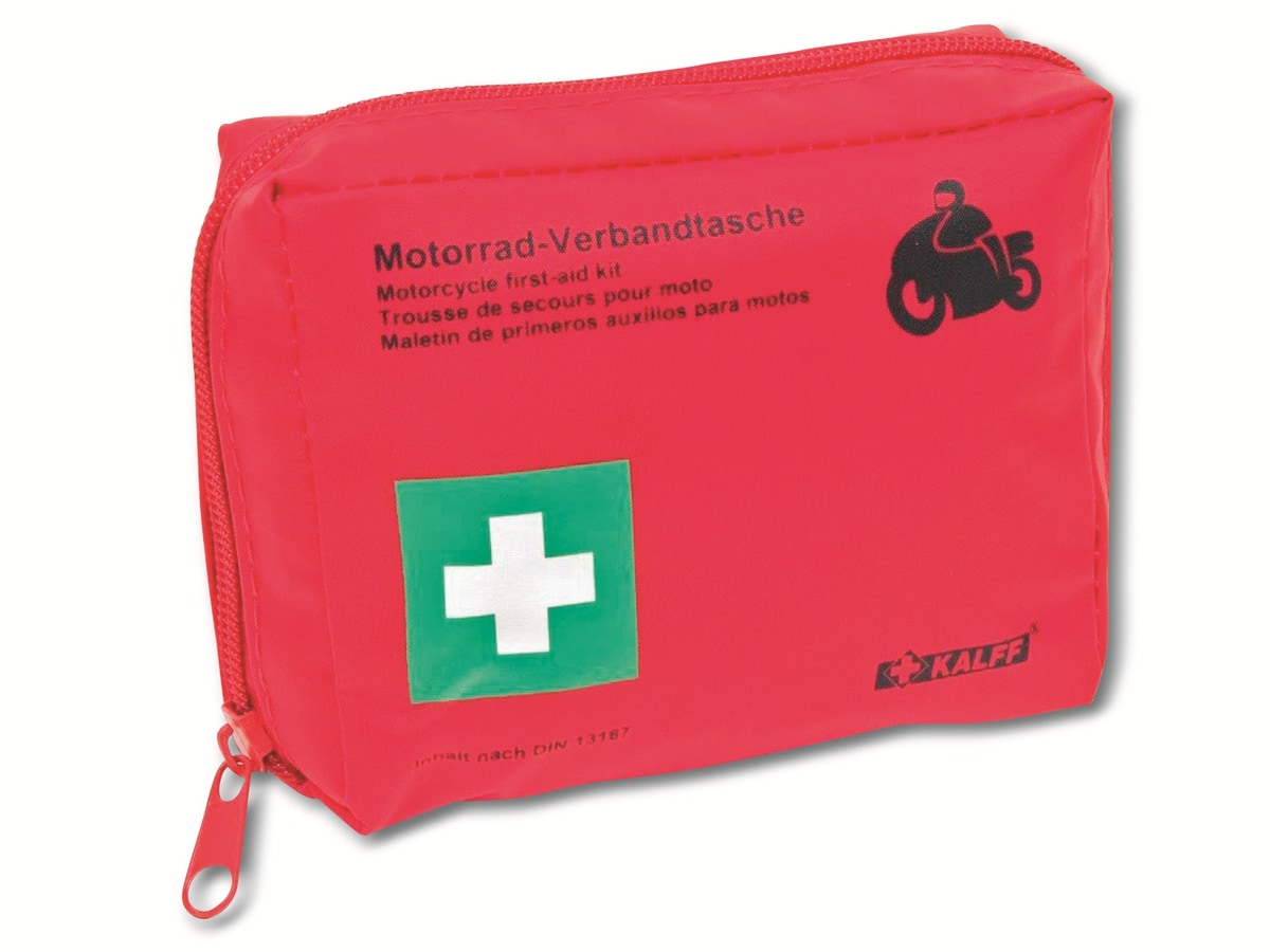 KALFF Motorrad-Verbandtasche rot, DIN 13167 von Kalff