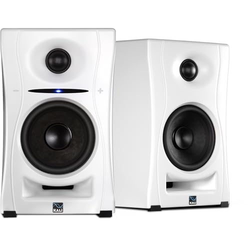 Kali Audio LP-UNF Nahfeldmonitor (160 Watt, hochwertiges Soundsystem, Studiomonitor, Boundary EQ, Hi-Fi Konnektivität mit Bluetooth/USB-C, TRS, RCA, 6,2 kg, 25,4 x 16,4 x 7,4 cm), Weiß von Kali Audio
