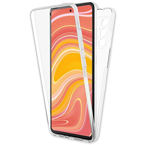 KALIROO 360-Grad Hardcase kompatibel mit Samsung Galaxy A53 Hülle, Klare Vorderseite Transparenter Komplettschutz Vergilbungsfrei Durchsichtig, Hardcover + Silikon Bumper + Display-Schutz, Clear Case KALIROO 360-Grad Hardcase kompatibel mit Samsung Galaxy A53 Hülle, Klare Vorderseite Transparenter Komplettschutz Vergilbungsfrei Durchsichtig, Hardcover + Silikon Bumper + Display-Schutz, Clear Case von Kaliroo