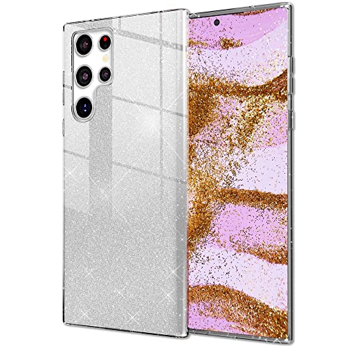 KALIROO Diamant Glitzerhülle kompatibel mit Samsung Galaxy S22 Ultra Hülle, 3in1 Schutzhülle Hardcase & Glitzer & Silikon, Glitter Case Glänzend Robust Pailletten Cover Handyhülle Etui, Farbe:Silber KALIROO Diamant Glitzerhülle kompatibel mit Samsung Galaxy S22 Ultra Hülle, 3in1 Schutzhülle Hardcase & Glitzer & Silikon, Glitter Case Glänzend Robust Pailletten Cover Handyhülle Etui, Farbe:Silber von Kaliroo