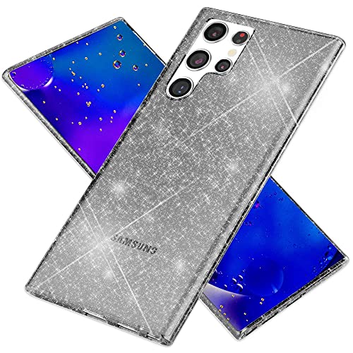 KALIROO Glitzerhülle Durchsichtig kompatibel mit Samsung Galaxy S22 Ultra Hülle, Diamant Glitter Case Durchscheinend Anti-Gelb Robust, Pailletten Silikon Schutzhülle Cover Stoßfest, Farbe:Schwarz KALIROO Glitzerhülle Durchsichtig kompatibel mit Samsung Galaxy S22 Ultra Hülle, Diamant Glitter Case Durchscheinend Anti-Gelb Robust, Pailletten Silikon Schutzhülle Cover Stoßfest, Farbe:Schwarz von Kaliroo