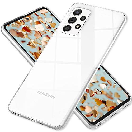 KALIROO Hardcase Durchsichtig kompatibel mit Samsung Galaxy A53 Hülle, Kratzfest Transparent Anti-Gelb Robust Durchsichtig, Klare Schutzhülle Hard Backcover & Silikon Bumper, Clear Case Handyhülle von Kaliroo