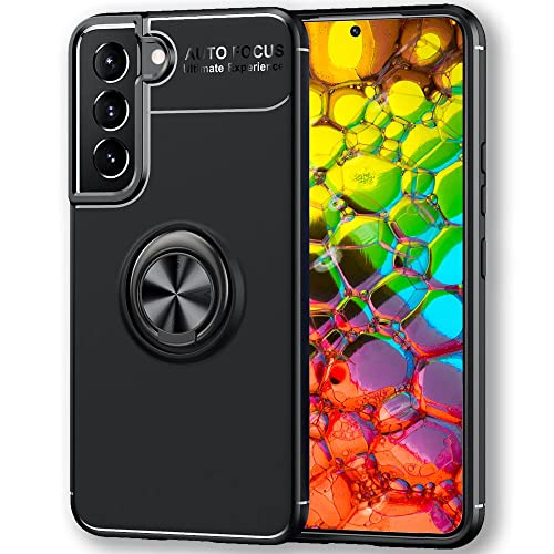 Kaliroo Ringhülle Standfunktion kompatibel mit Samsung Galaxy S22 Plus Hülle, Drehbarer 360-Grad Ring Finger-Halter & Aufsteller, Matt-Schwarze Silikon Schutzhülle Cover rutschfest, Farbe:Schwarz Kaliroo Ringhülle Standfunktion kompatibel mit Samsung Galaxy S22 Plus Hülle, Drehbarer 360-Grad Ring Finger-Halter & Aufsteller, Matt-Schwarze Silikon Schutzhülle Cover rutschfest, Farbe:Schwarz von Kaliroo