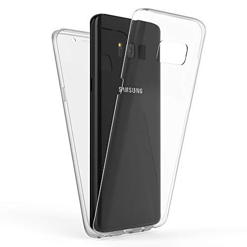Kaliroo 360° Hardcase kompatibel mit Samsung Galaxy S8 Hülle, Klare Transparente Full-Body Handyhülle, Slim Hardcover mit Silikon Bumper & Display-Schutz, Clear Phone Case Rundum-Schutz Handy-Tasche von Kaliroo