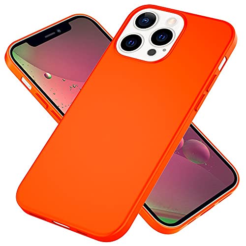 Kaliroo Bunte Silikonhülle kompatibel mit iPhone 13 PRO MAX Hülle, Neon Farbig Leuchtend Weich Gummiert rutschfest Dünn, Soft Case Silikon Handyhülle Einfarbig, Slim Cover Schutzhülle, Farbe:Orange Kaliroo Bunte Silikonhülle kompatibel mit iPhone 13 PRO MAX Hülle, Neon Farbig Leuchtend Weich Gummiert rutschfest Dünn, Soft Case Silikon Handyhülle Einfarbig, Slim Cover Schutzhülle, Farbe:Orange von Kaliroo