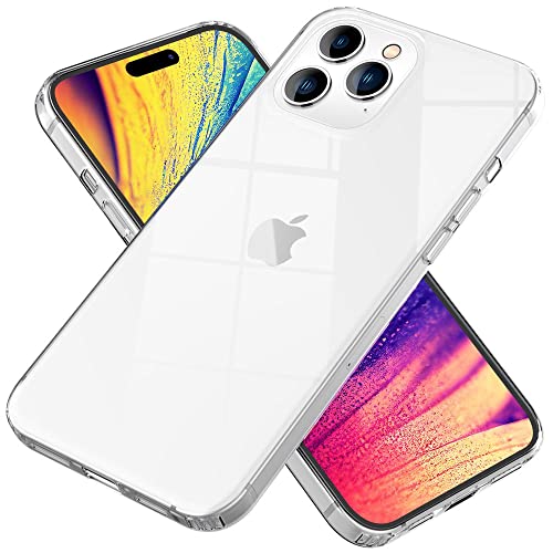 Kaliroo Durchsichtiger Handyschutz kompatibel mit iPhone 14 Pro Max Hülle, Kratzfest Transparent Anti-Gelb Robust Durchscheinend, Klare Schutzhülle Hard Backcover & Silikon-Rahmen, Clear Handyhülle Kaliroo Durchsichtiger Handyschutz kompatibel mit iPhone 14 Pro Max Hülle, Kratzfest Transparent Anti-Gelb Robust Durchscheinend, Klare Schutzhülle Hard Backcover & Silikon-Rahmen, Clear Handyhülle von Kaliroo