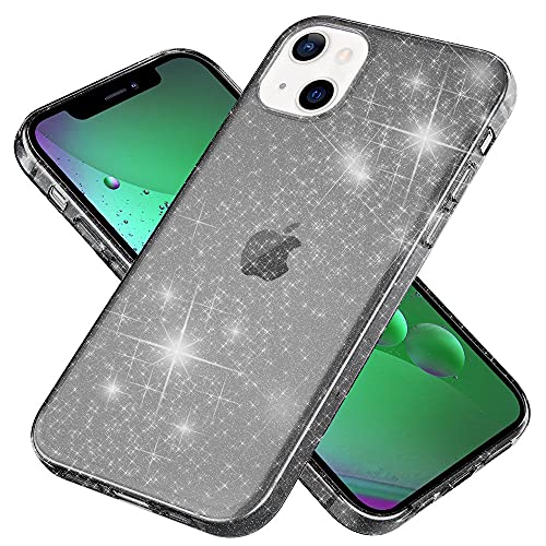 Kaliroo Glitzerhülle Durchsichtig kompatibel mit iPhone 13 Hülle, Bling Glitter Case Durchscheinend Anti-Gelb Stoßfest, Diamant Silikon Schutzhülle Pailletten Handyhülle Cover Etui, Farbe:Schwarz Kaliroo Glitzerhülle Durchsichtig kompatibel mit iPhone 13 Hülle, Bling Glitter Case Durchscheinend Anti-Gelb Stoßfest, Diamant Silikon Schutzhülle Pailletten Handyhülle Cover Etui, Farbe:Schwarz von Kaliroo