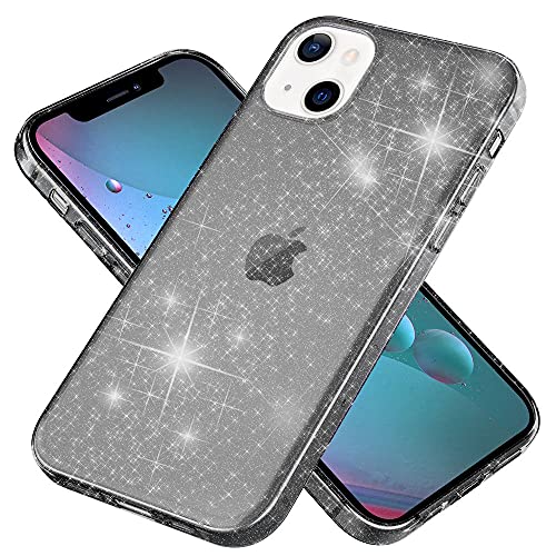 Kaliroo Glitzerhülle Durchsichtig kompatibel mit iPhone 13 MINI Hülle, Bling Glitter Case Durchscheinend Anti-Gelb Stoßfest, Diamant Silikon Schutzhülle Pailletten Handyhülle Cover, Farbe:Schwarz Kaliroo Glitzerhülle Durchsichtig kompatibel mit iPhone 13 MINI Hülle, Bling Glitter Case Durchscheinend Anti-Gelb Stoßfest, Diamant Silikon Schutzhülle Pailletten Handyhülle Cover, Farbe:Schwarz von Kaliroo