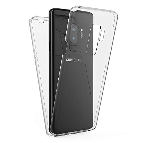 Kaliroo Handyhülle 360 Grad kompatibel mit Samsung Galaxy S9 Plus, Full-Body Schutzhülle Hardcase hinten & Displayschutz vorne mit Silikon Bumper, Full-Cover Case Komplett-Schutz Hülle - Transparent Kaliroo Handyhülle 360 Grad kompatibel mit Samsung Galaxy S9 Plus, Full-Body Schutzhülle Hardcase hinten & Displayschutz vorne mit Silikon Bumper, Full-Cover Case Komplett-Schutz Hülle - Transparent von Kaliroo