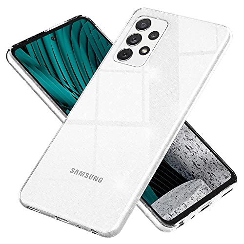 Kaliroo Handyhülle Glitzer kompatibel mit Samsung Galaxy A72 Hülle, Durchsichtige Diamant Silikon Schutzhülle Glitter Case, Ultra-Slim Cover Bling Handy-Tasche Strass Backcover Bumper - Transparent Kaliroo Handyhülle Glitzer kompatibel mit Samsung Galaxy A72 Hülle, Durchsichtige Diamant Silikon Schutzhülle Glitter Case, Ultra-Slim Cover Bling Handy-Tasche Strass Backcover Bumper - Transparent von Kaliroo