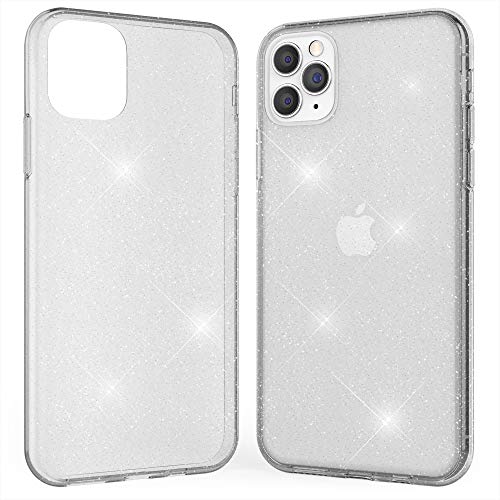 Kaliroo Handyhülle Glitzer kompatibel mit iPhone 11 PRO MAX, Durchsichtige Diamant Hülle Silikon Schutzhülle Glitter Case, Ultra-Slim Cover Bling Handy-Tasche Strass Backcover Bumper - Transparent von Kaliroo