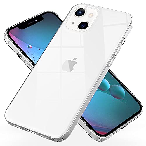 Kaliroo Hardcase Durchsichtig kompatibel mit iPhone 13 MINI Hülle, Kratzfest Transparent Robust Durchsichtig, Crystal Clear Hard Backcover & Silikon Bumper, Klare Schutzhülle Phone Case Cover Etui von Kaliroo