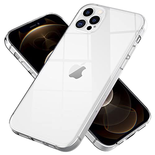 Kaliroo Klare Handyhülle kompatibel mit iPhone 12 PRO MAX Hülle, Transparente Silikon Schutzhülle Crystal Clear Case Durchsichtig, Ultra-Slim Phone Cover Handy-Tasche Bumper Backcover Schale Dünn von Kaliroo