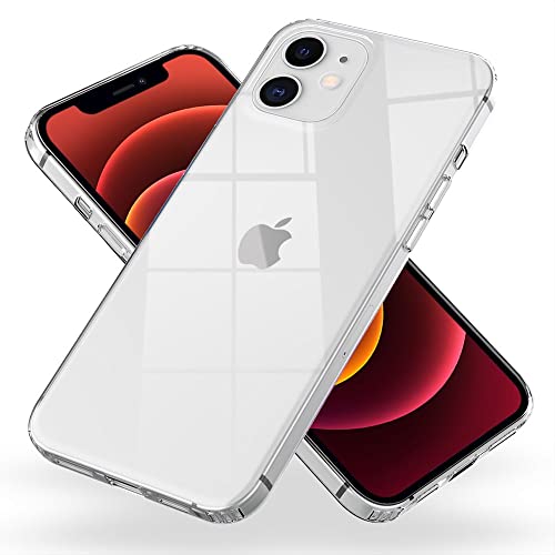 Kaliroo Klare Handyhülle kompatibel mit iPhone 12 | iPhone 12 PRO Hülle, Transparentes Kratzfestes Hard Backcover & Silikon Bumper, Crystal Clear Case Schutzhülle Cover Kunststoff Etui Durchsichtig von Kaliroo