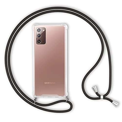Kaliroo Necklace Case kompatibel mit Samsung Galaxy Note 20 Hülle, Transparente Schutzhülle mit Kette Slim Hardcase mit Umhänge-Band, Phone Cover Durchsichtige Handy-Tasche & Kordel, Farbe:Schwarz Kaliroo Necklace Case kompatibel mit Samsung Galaxy Note 20 Hülle, Transparente Schutzhülle mit Kette Slim Hardcase mit Umhänge-Band, Phone Cover Durchsichtige Handy-Tasche & Kordel, Farbe:Schwarz von Kaliroo