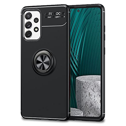 Kaliroo Ringhülle kompatibel mit Samsung Galaxy A72 Hülle, Stoßfeste Silikon Schutzhülle mit 360-Grad Finger-Halter für magnetische KFZ-Halterung, Cover Handyhülle Soft Phone Case, Farbe:Schwarz Kaliroo Ringhülle kompatibel mit Samsung Galaxy A72 Hülle, Stoßfeste Silikon Schutzhülle mit 360-Grad Finger-Halter für magnetische KFZ-Halterung, Cover Handyhülle Soft Phone Case, Farbe:Schwarz von Kaliroo