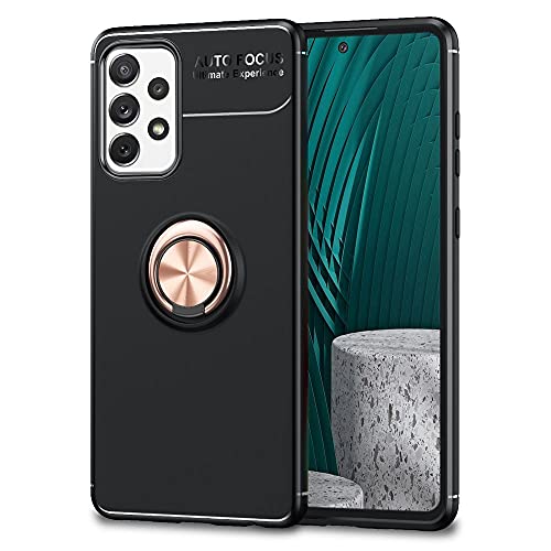 Kaliroo Ringhülle kompatibel mit Samsung Galaxy A72 Hülle, Stoßfeste Silikon Schutzhülle mit 360-Grad Finger-Halter für magnetische KFZ-Halterung, Cover Handyhülle Soft Phone Case, Farbe:Rose Gold Kaliroo Ringhülle kompatibel mit Samsung Galaxy A72 Hülle, Stoßfeste Silikon Schutzhülle mit 360-Grad Finger-Halter für magnetische KFZ-Halterung, Cover Handyhülle Soft Phone Case, Farbe:Rose Gold von Kaliroo