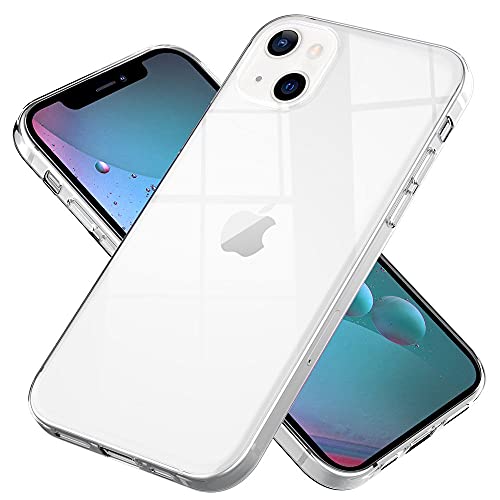 Kaliroo Schutzhülle Transparent kompatibel mit iPhone 13 Mini Hülle, Klar Durchsichtig Anti-Gelb Stoßfest Robust, Clear Case Silikon Handyhülle Soft Cover Flexibel, Dünne Handy-Tasche Phone Backcover von Kaliroo