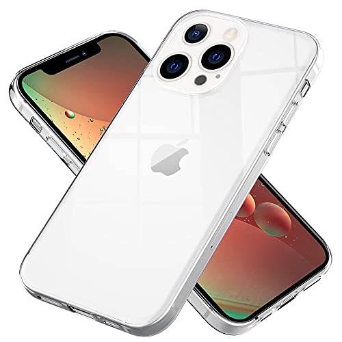 Kaliroo Schutzhülle Transparent kompatibel mit iPhone 13 PRO Hülle, Klar Durchsichtig Anti-Gelb Stoßfest Robust, Clear Case Silikon Handyhülle Soft Cover Flexibel, Dünne Handy-Tasche Phone Backcover von Kaliroo