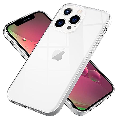 Kaliroo Schutzhülle Transparent kompatibel mit iPhone 13 PRO MAX Hülle, Durchsichtig Klar Anti-Gelb Robust Stoßfest, Clear Case Silikon Handyhülle Soft Cover Flexibel, Dünne Handy-Tasche Phone Etui von Kaliroo