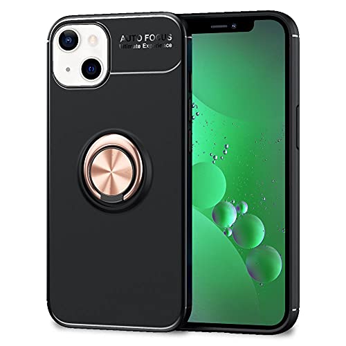 Kaliroo Standfunktion Ringhülle kompatibel mit iPhone 13 Hülle, 360-Grad Drehbahrer Ring Finger-Halter & für KFZ-Halterung, Matt-Schwarze Silikon Schutzhülle Robust rutschfest Soft, Farbe:Rose Gold Kaliroo Standfunktion Ringhülle kompatibel mit iPhone 13 Hülle, 360-Grad Drehbahrer Ring Finger-Halter & für KFZ-Halterung, Matt-Schwarze Silikon Schutzhülle Robust rutschfest Soft, Farbe:Rose Gold von Kaliroo