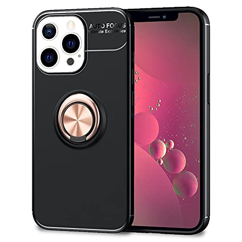 Kaliroo Standfunktion Ringhülle kompatibel mit iPhone 13 PRO MAX Hülle, 360-Grad Drehbahrer Ring Finger-Halter & für KFZ-Halterung, Matt-Schwarz Silikon Schutzhülle Robust rutschfest, Farbe:Rose Gold Kaliroo Standfunktion Ringhülle kompatibel mit iPhone 13 PRO MAX Hülle, 360-Grad Drehbahrer Ring Finger-Halter & für KFZ-Halterung, Matt-Schwarz Silikon Schutzhülle Robust rutschfest, Farbe:Rose Gold von Kaliroo