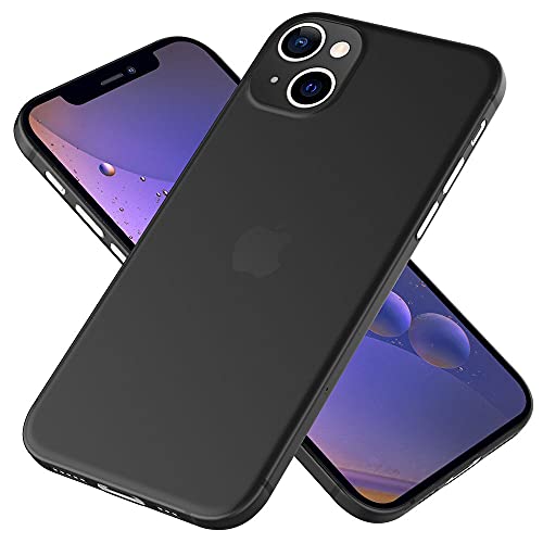 Kaliroo Ultra-Dünnes Hardcase 0,3mm kompatibel mit iPhone 13 Hülle, Halb-Transparent Matt Anti-Fingerabdruck Kratzfest Ultra-Leicht, Extra-Dünne Schutzhülle Thin-Fit Hardcover Backcase, Farbe:Schwarz Kaliroo Ultra-Dünnes Hardcase 0,3mm kompatibel mit iPhone 13 Hülle, Halb-Transparent Matt Anti-Fingerabdruck Kratzfest Ultra-Leicht, Extra-Dünne Schutzhülle Thin-Fit Hardcover Backcase, Farbe:Schwarz von Kaliroo
