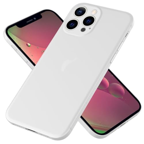 Kaliroo Ultra-Dünnes Hardcase 0,3mm kompatibel mit iPhone 13 PRO MAX Hülle, Halb-Transparent Matt Anti-Fingerabdruck Kratzfest Ultra-Leicht, Extra-Dünne Schutzhülle Thin-Fit Hardcover, Farbe:Weiß Kaliroo Ultra-Dünnes Hardcase 0,3mm kompatibel mit iPhone 13 PRO MAX Hülle, Halb-Transparent Matt Anti-Fingerabdruck Kratzfest Ultra-Leicht, Extra-Dünne Schutzhülle Thin-Fit Hardcover, Farbe:Weiß von Kaliroo
