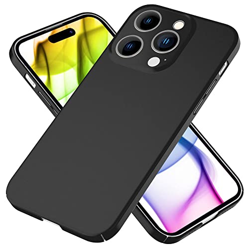 Kaliroo Ultra-Slim Hardcover kompatibel mit iPhone 14 Pro Hülle, Silk Touch Matt Anti-Fingerabdruck 0,5mm Dünn Extra Leicht, Schlanke Schutzhülle rutschfest Elegant Hardcase Handyhülle, Farbe:Schwarz Kaliroo Ultra-Slim Hardcover kompatibel mit iPhone 14 Pro Hülle, Silk Touch Matt Anti-Fingerabdruck 0,5mm Dünn Extra Leicht, Schlanke Schutzhülle rutschfest Elegant Hardcase Handyhülle, Farbe:Schwarz von Kaliroo