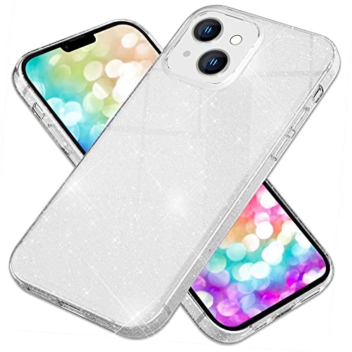 Kaliroo Verstärkte Glitzerhülle kompatibel mit iPhone 14 Hülle, 3in1 Schutzhülle Silikon & Glitzer & Hardcover, Glitter Case Bling Pailletten Cover Handyhülle Glänzend Robust Sparkly, Farbe:Silber Kaliroo Verstärkte Glitzerhülle kompatibel mit iPhone 14 Hülle, 3in1 Schutzhülle Silikon & Glitzer & Hardcover, Glitter Case Bling Pailletten Cover Handyhülle Glänzend Robust Sparkly, Farbe:Silber von Kaliroo