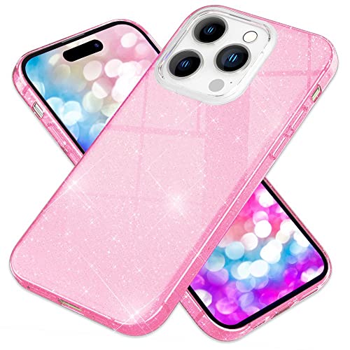 Kaliroo Verstärkte Glitzerhülle kompatibel mit iPhone 14 Pro Hülle, 3in1 Schutzhülle Silikon & Glitzer & Hardcover, Glitter Case Bling Pailletten Cover Strass Handyhülle Robust Sparkly, Farbe:Pink Kaliroo Verstärkte Glitzerhülle kompatibel mit iPhone 14 Pro Hülle, 3in1 Schutzhülle Silikon & Glitzer & Hardcover, Glitter Case Bling Pailletten Cover Strass Handyhülle Robust Sparkly, Farbe:Pink von Kaliroo