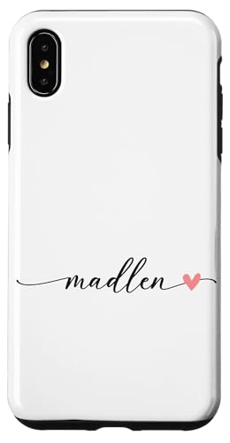 Madlen Name Vorname Kalligrafie Herzlinie Weiss Pastell Rosa Hülle für iPhone XS Max Madlen Name Vorname Kalligrafie Herzlinie Weiss Pastell Rosa Hülle für iPhone XS Max von Kalligrafie Personalisierte Vornamen