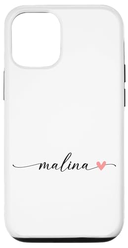 Malina Name Vorname Kalligrafie Herzlinie Weiss Pastell Rosa Hülle für iPhone 12/12 Pro Malina Name Vorname Kalligrafie Herzlinie Weiss Pastell Rosa Hülle für iPhone 12/12 Pro von Kalligrafie Personalisierte Vornamen