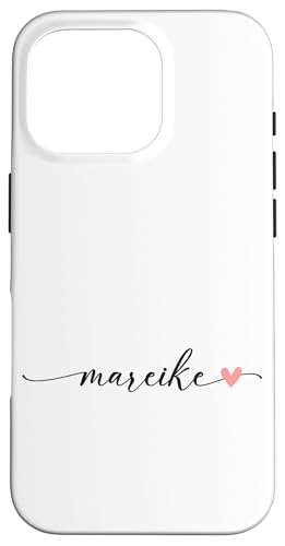 Mareike Name Vorname Kalligrafie Herzlinie Weiss Pastellrosa Hülle für iPhone 16 Pro Mareike Name Vorname Kalligrafie Herzlinie Weiss Pastellrosa Hülle für iPhone 16 Pro von Kalligrafie Personalisierte Vornamen