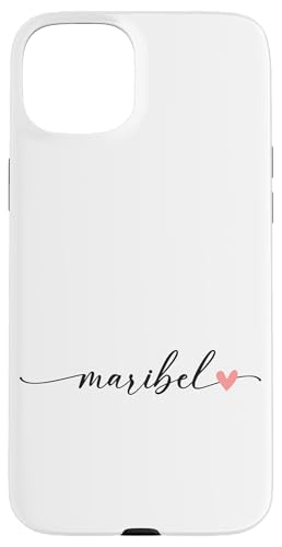 Maribel Name Vorname Kalligrafie Herzlinie Weiss Pastellrosa Hülle für iPhone 15 Plus Maribel Name Vorname Kalligrafie Herzlinie Weiss Pastellrosa Hülle für iPhone 15 Plus von Kalligrafie Personalisierte Vornamen