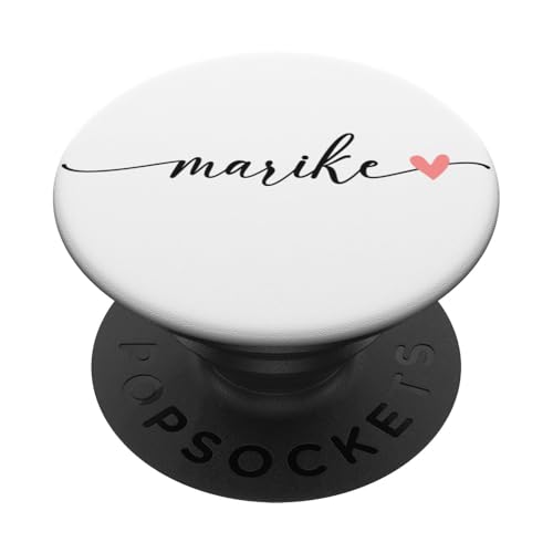 Marike Name Vorname Kalligrafie Herzlinie Weiss Pastell Rosa PopSockets Klebender PopGrip Marike Name Vorname Kalligrafie Herzlinie Weiss Pastell Rosa PopSockets Klebender PopGrip von Kalligrafie Personalisierte Vornamen