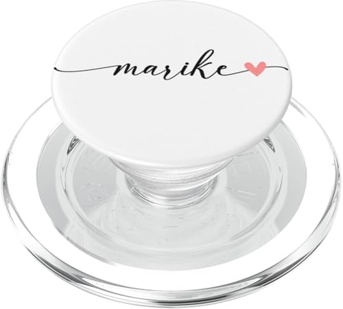 Marike Name Vorname Kalligrafie Herzlinie Weiss Pastell Rosa PopSockets PopGrip für MagSafe Marike Name Vorname Kalligrafie Herzlinie Weiss Pastell Rosa PopSockets PopGrip für MagSafe von Kalligrafie Personalisierte Vornamen