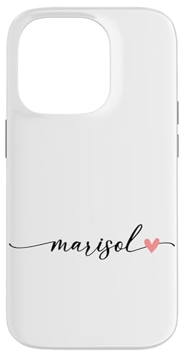 Marisol Name Vorname Kalligrafie Herzlinie Weiss Pastellrosa Hülle für iPhone 14 Pro Marisol Name Vorname Kalligrafie Herzlinie Weiss Pastellrosa Hülle für iPhone 14 Pro von Kalligrafie Personalisierte Vornamen