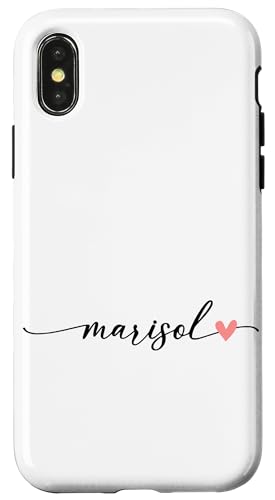 Marisol Name Vorname Kalligrafie Herzlinie Weiss Pastellrosa Hülle für iPhone X/XS Marisol Name Vorname Kalligrafie Herzlinie Weiss Pastellrosa Hülle für iPhone X/XS von Kalligrafie Personalisierte Vornamen