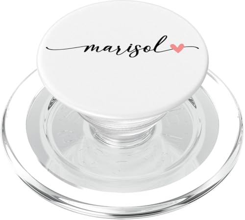 Marisol Name Vorname Kalligrafie Herzlinie Weiss Pastellrosa PopSockets PopGrip für MagSafe Marisol Name Vorname Kalligrafie Herzlinie Weiss Pastellrosa PopSockets PopGrip für MagSafe von Kalligrafie Personalisierte Vornamen