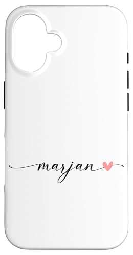 Marjan Name Vorname Kalligrafie Herzlinie Weiss Pastell Rosa Hülle für iPhone 16 Marjan Name Vorname Kalligrafie Herzlinie Weiss Pastell Rosa Hülle für iPhone 16 von Kalligrafie Personalisierte Vornamen