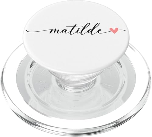 Matilde Name Vorname Kalligrafie Herzlinie Weiss Pastellrosa PopSockets PopGrip für MagSafe Matilde Name Vorname Kalligrafie Herzlinie Weiss Pastellrosa PopSockets PopGrip für MagSafe von Kalligrafie Personalisierte Vornamen