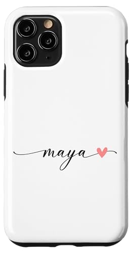 Maya Name Vorname Kalligrafie Herzlinie Weiss Pastell Rosa Hülle für iPhone 11 Pro Maya Name Vorname Kalligrafie Herzlinie Weiss Pastell Rosa Hülle für iPhone 11 Pro von Kalligrafie Personalisierte Vornamen