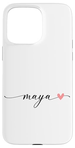 Maya Name Vorname Kalligrafie Herzlinie Weiss Pastell Rosa Hülle für iPhone 15 Pro Max Maya Name Vorname Kalligrafie Herzlinie Weiss Pastell Rosa Hülle für iPhone 15 Pro Max von Kalligrafie Personalisierte Vornamen