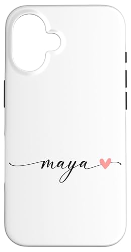 Maya Name Vorname Kalligrafie Herzlinie Weiss Pastell Rosa Hülle für iPhone 16 Maya Name Vorname Kalligrafie Herzlinie Weiss Pastell Rosa Hülle für iPhone 16 von Kalligrafie Personalisierte Vornamen