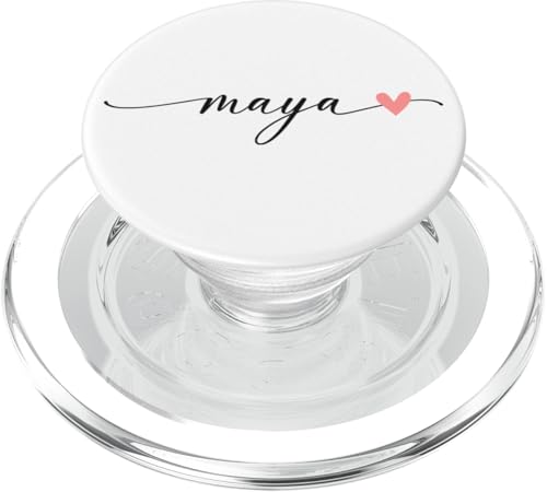 Maya Name Vorname Kalligrafie Herzlinie Weiss Pastell Rosa PopSockets PopGrip für MagSafe Maya Name Vorname Kalligrafie Herzlinie Weiss Pastell Rosa PopSockets PopGrip für MagSafe von Kalligrafie Personalisierte Vornamen