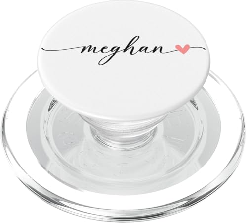Meghan Name Vorname Kalligrafie Herzlinie Weiss Pastell Rosa PopSockets PopGrip für MagSafe Meghan Name Vorname Kalligrafie Herzlinie Weiss Pastell Rosa PopSockets PopGrip für MagSafe von Kalligrafie Personalisierte Vornamen