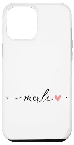 Merle Name Vorname Kalligrafie Herzlinie Weiss Pastell Rosa Hülle für iPhone 12 Pro Max Merle Name Vorname Kalligrafie Herzlinie Weiss Pastell Rosa Hülle für iPhone 12 Pro Max von Kalligrafie Personalisierte Vornamen